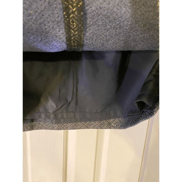 LOFT 🐾 Metallic Starry Night Jacquard Skirt Size 4 - Picture 6 of 6